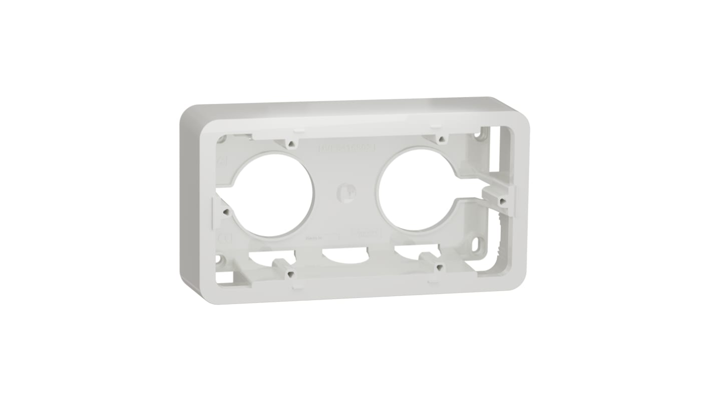 Schneider Electric Unica White ABS Back Box, Surface Mount Mount, 2 Gangs, 87 x 158 x 40mm