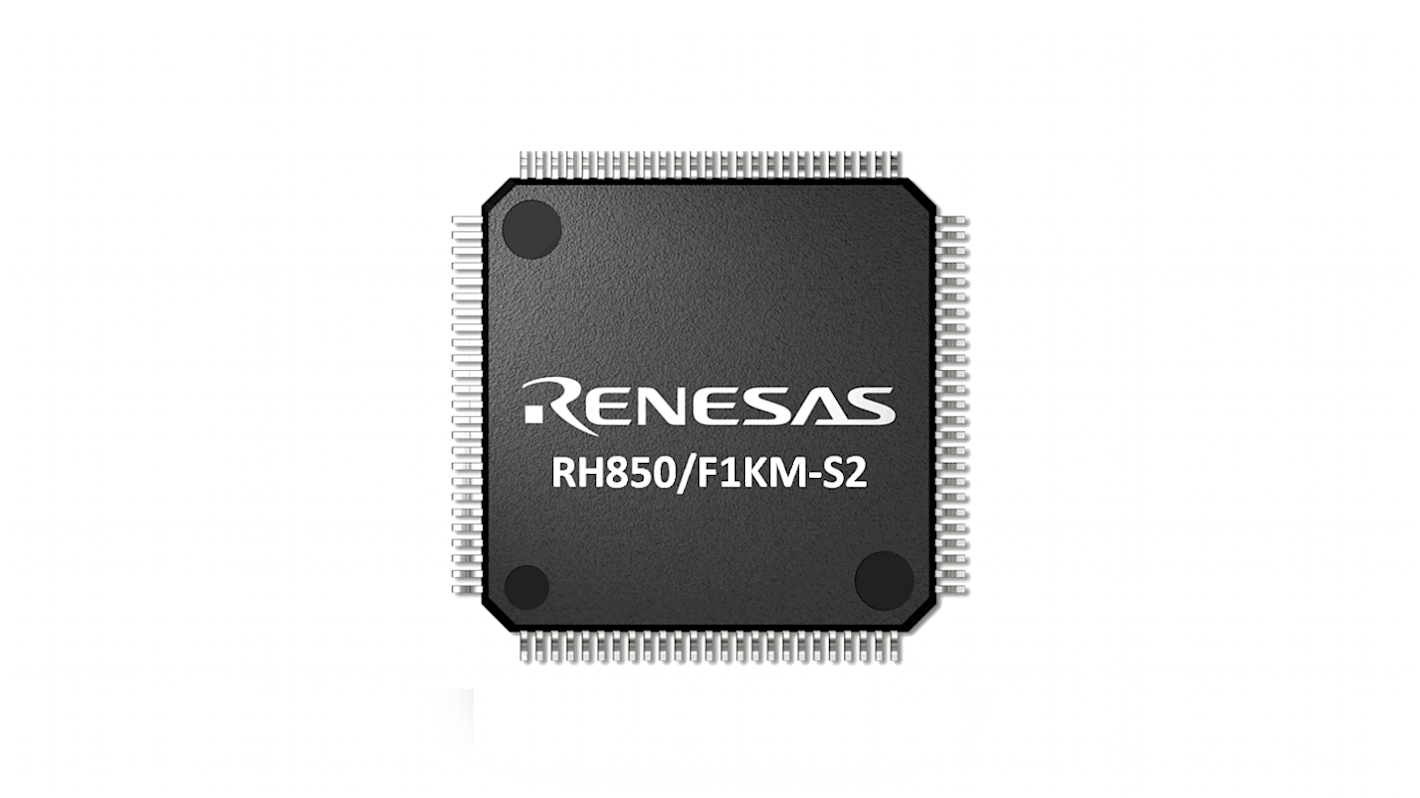 Renesas Electronics Mikrovezérlő RH850, 144-tüskés LQFP, 32bit bites