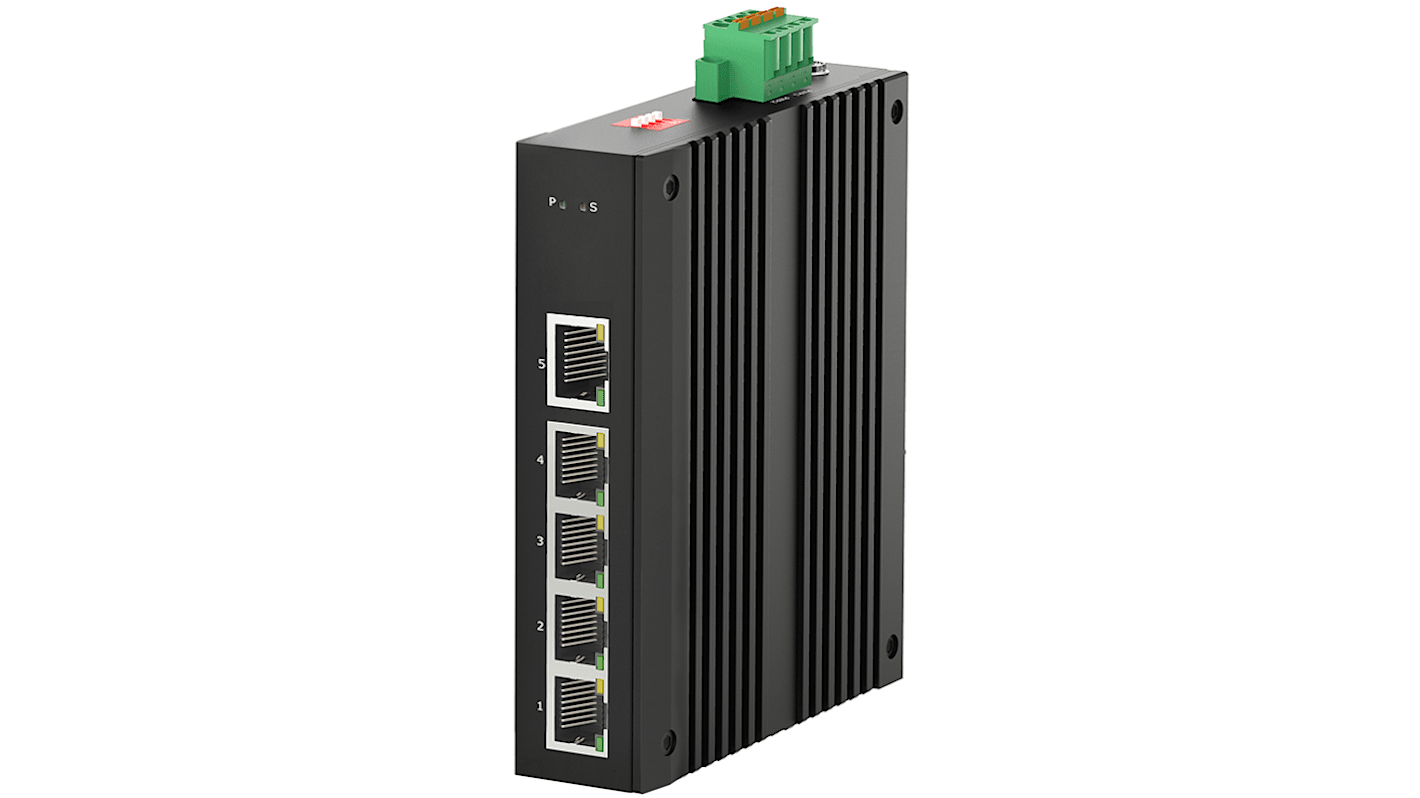 RS PRO Unmanaged 5 Port Ethernet Switch RJ-45