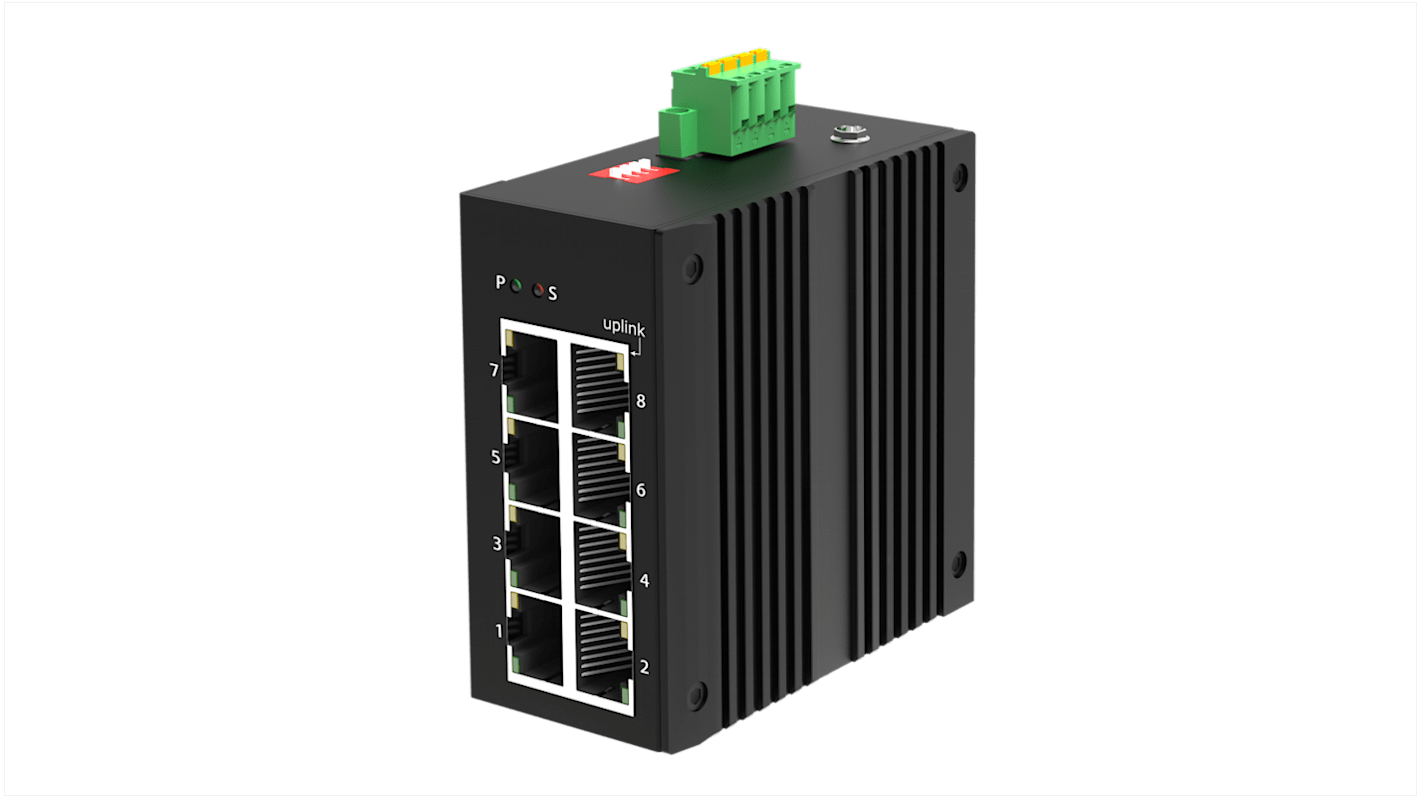 RS PRO Unmanaged 8 Port Ethernet Switch, RJ-45