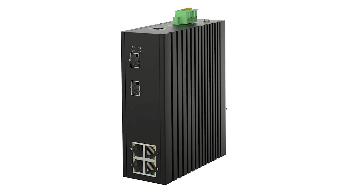 RS PRO Managed 4 Port Ethernet Switch RJ-45
