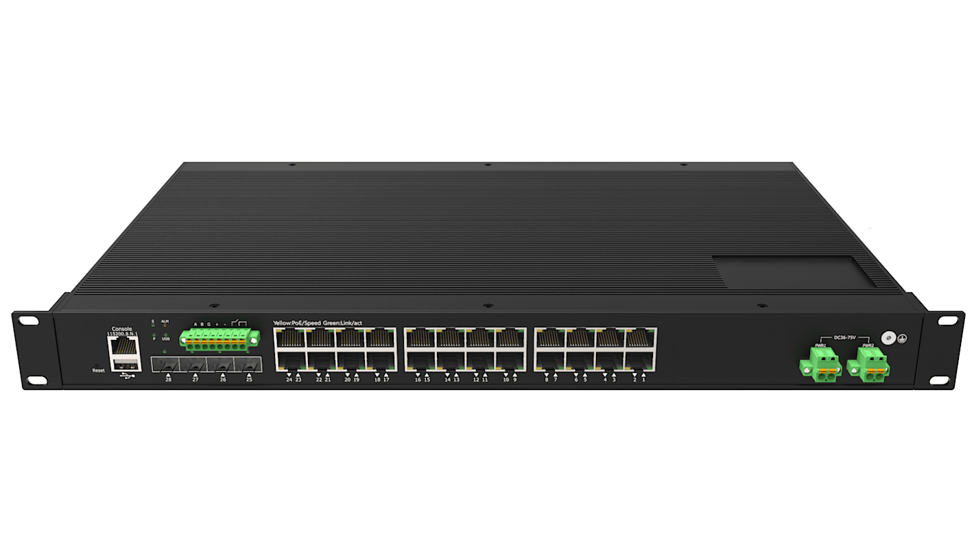 RS PRO Managed 24 Port Ethernet Switch RJ-45