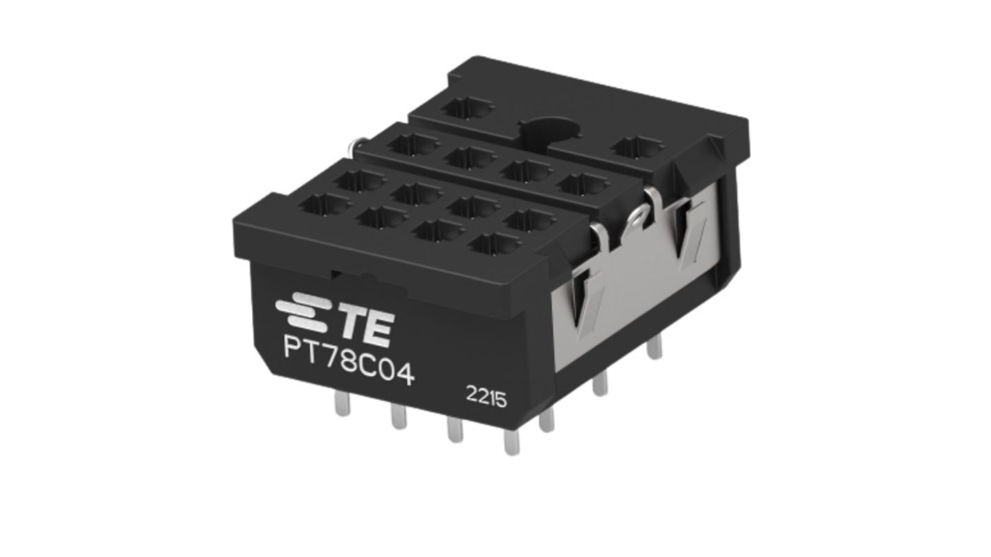 TE Connectivity 2071566 14 Pin 230V DIN Rail Relay Socket, for use with Relay