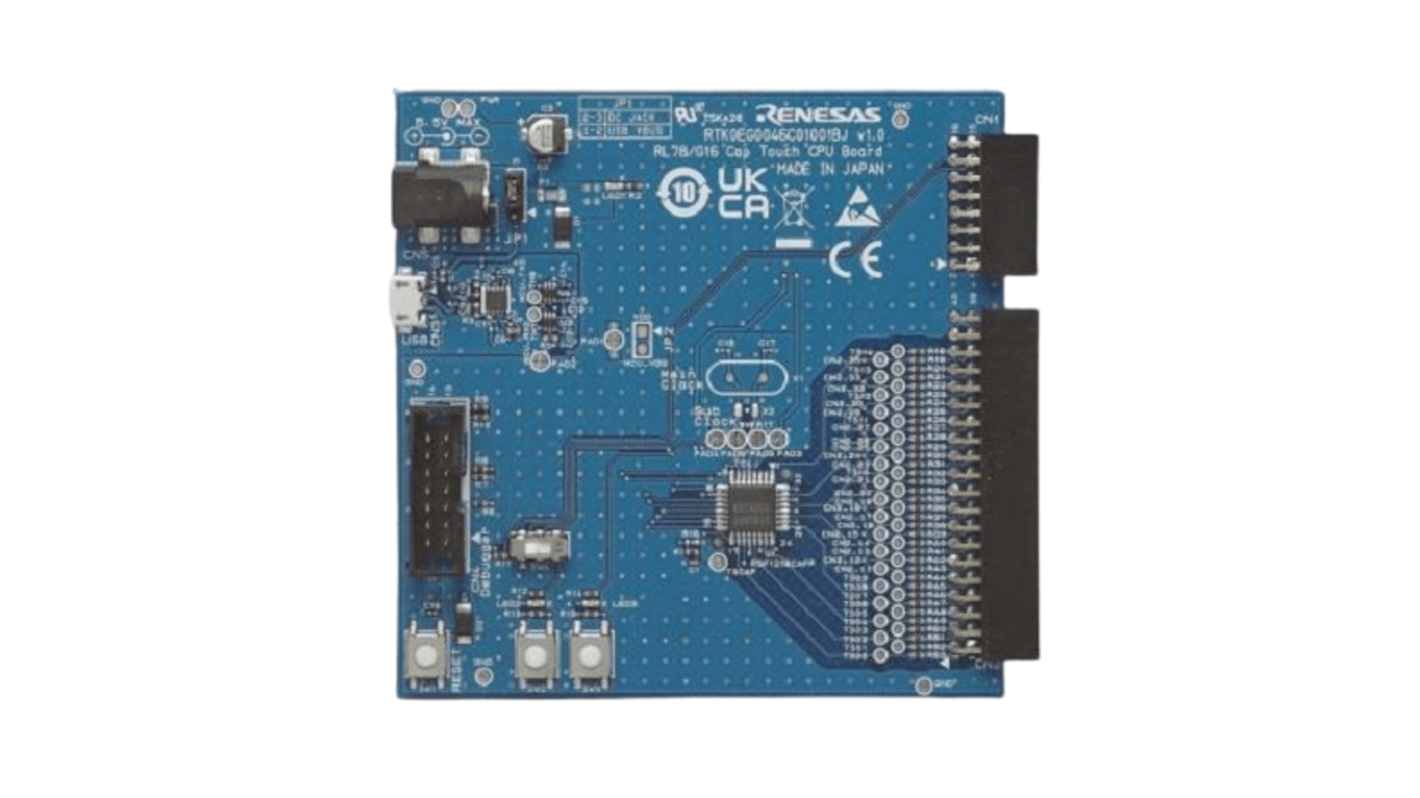 Componente de sistema de evaluación Capacitive Touch Evaluation System de Renesas Electronics, con núcleo RL78