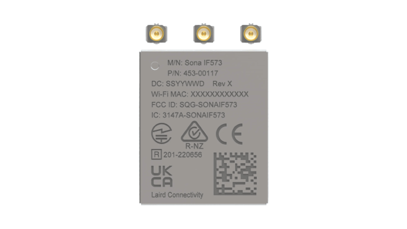 Ezurio 453-00117C 3.3V WiFi Module, IEEE 802.11 b/g/n SDIO, UART