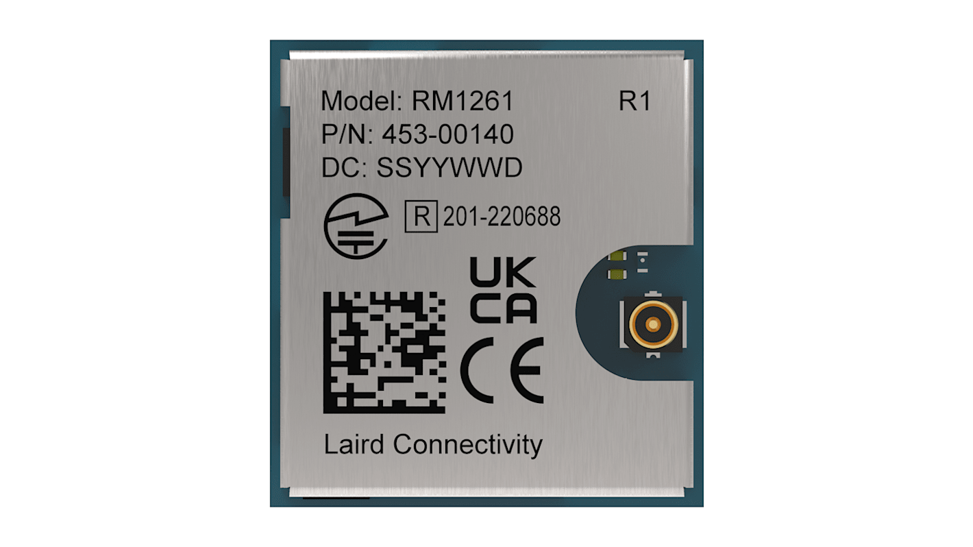 Módulo wifi Ezurio, 453-00140C, LoRa, Interfáz GPIO, I2C, PWM, SPI, UART, 3.6V, 14 x 13 x 2mm