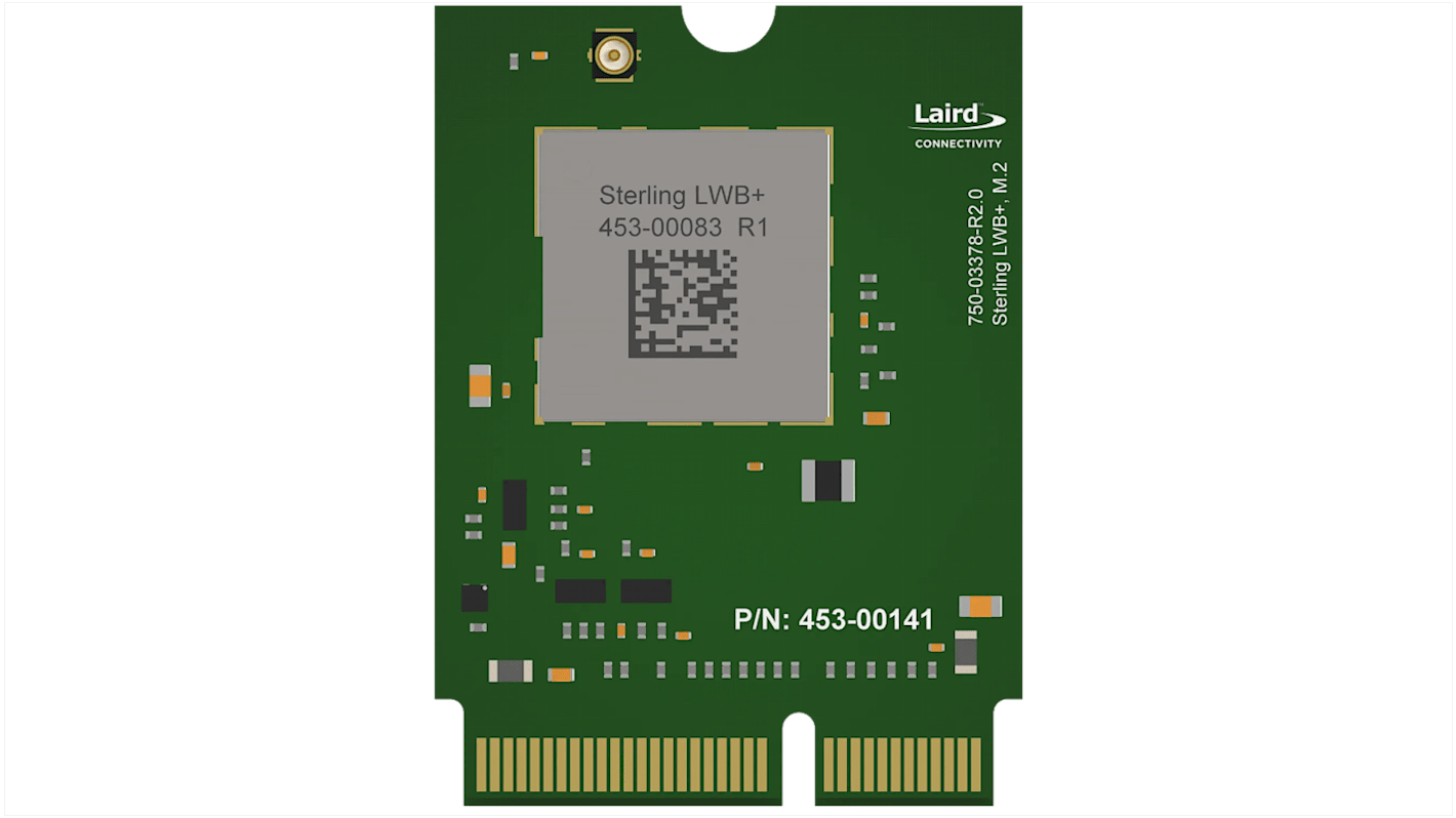 Laird Connectivity WiFi modul IEEE 802.11 b/g/n, PCM, SDIO, UART, 3.3V, sorozat: 453-00141
