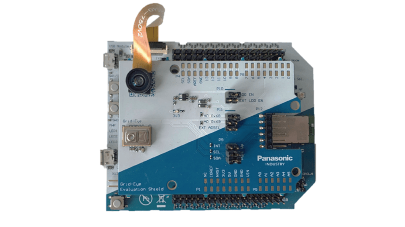 Scheda di valutazione Evaluation Board PAN9520 with GE Shield 36° Panasonic, con Sensore a infrarossi (IR)