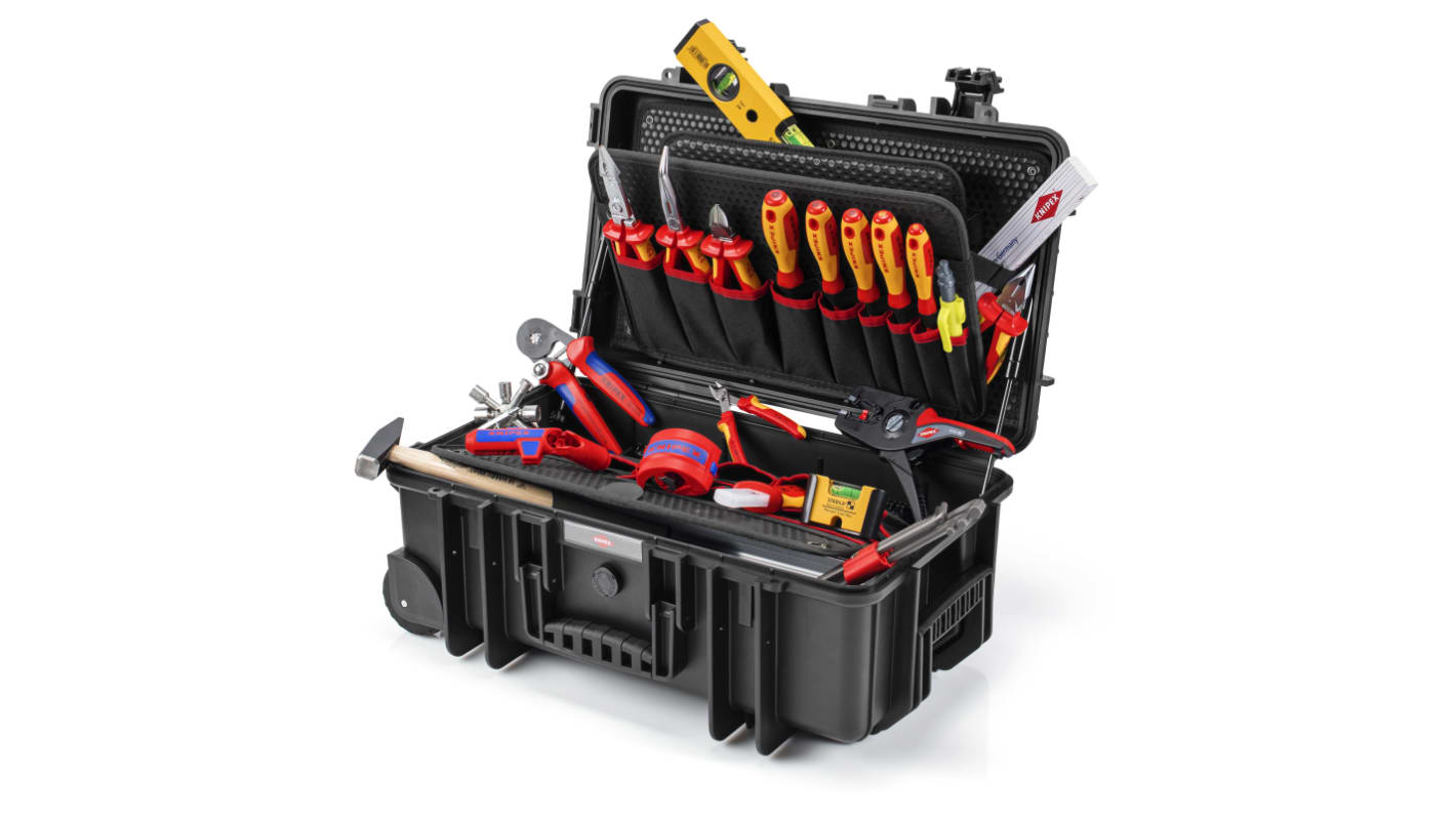 Knipex 22 Piece Electric Tool Case Tool Case with Case, VDE Approved