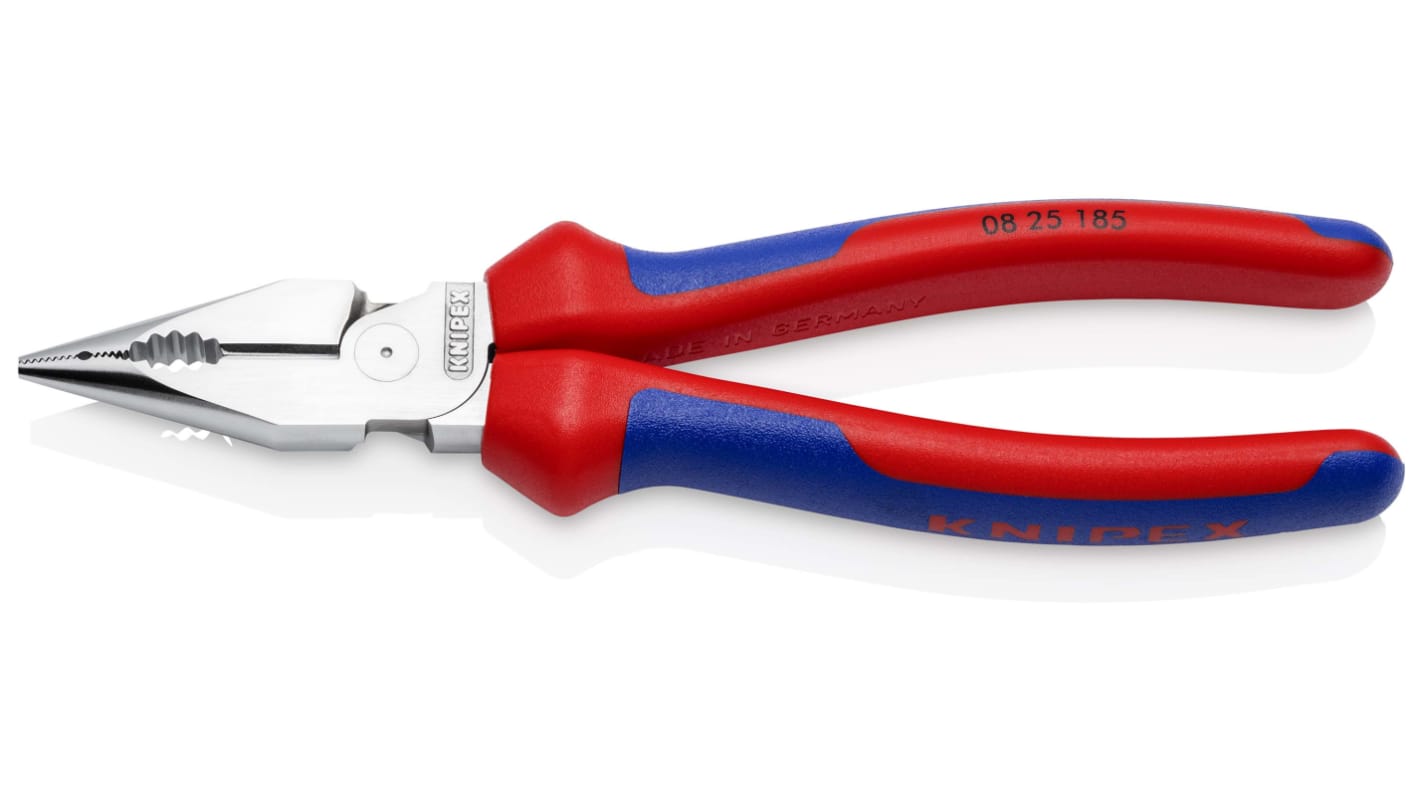 Knipex コンビネーションプライヤ 08 25 185 185 mm ノーズプライヤ