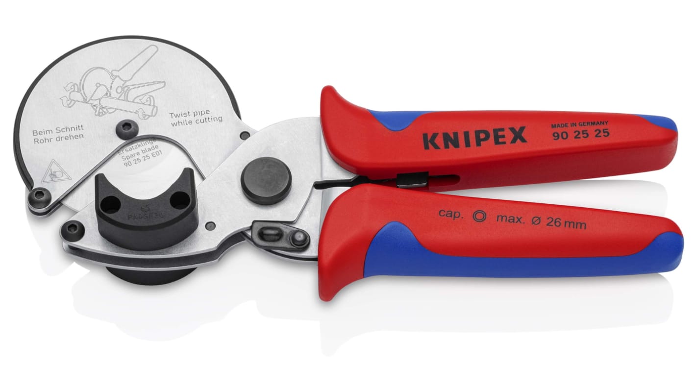 Knipex 2525 Pipe Cutter 26 mm, Cuts Plastic