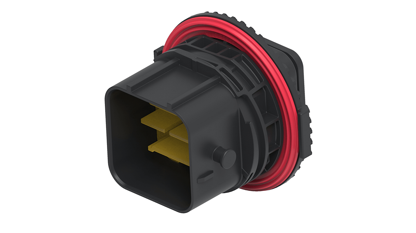 TE Connectivity 2-2366509 Steckverbindergehäuse, Stecker, Buchse, 48-polig, Schwarz / 6-reihig, 13A