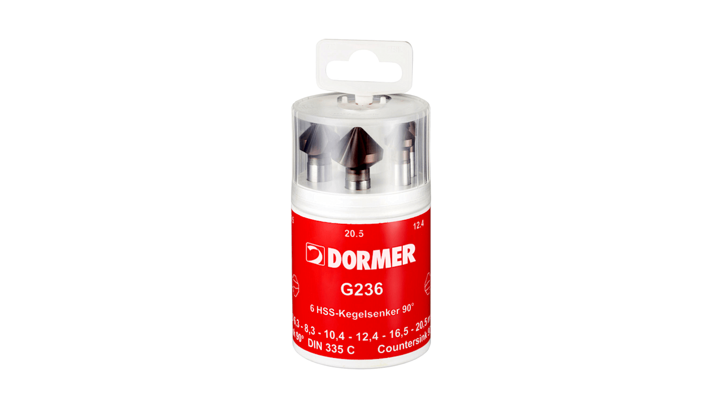 Dormer Countersink, 90°, 6 Piece(s)