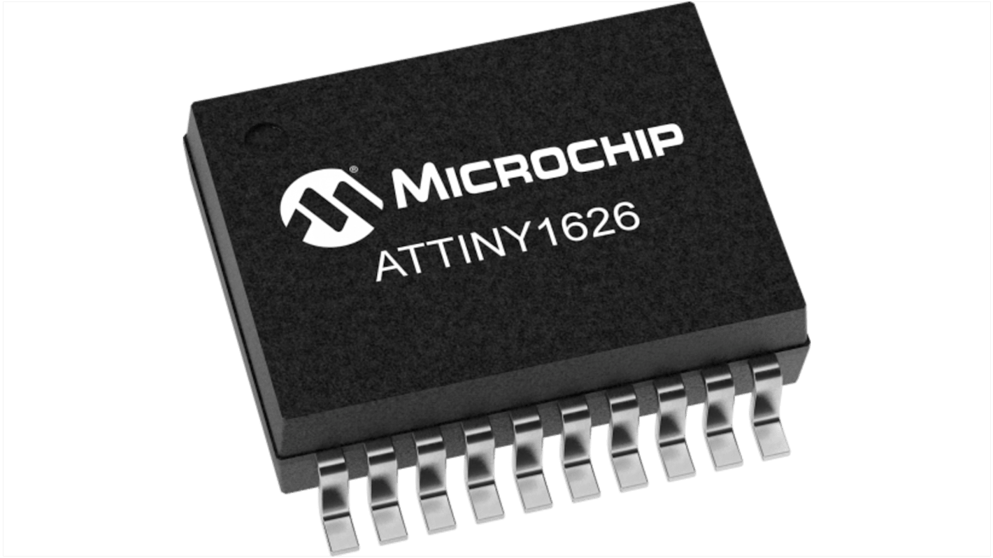 Microchip ATTINY1626-XU, 8bit 8 bit MCU Microcontroller, AVR, 20MHz, 16 KB Flash, 20-Pin SSOP