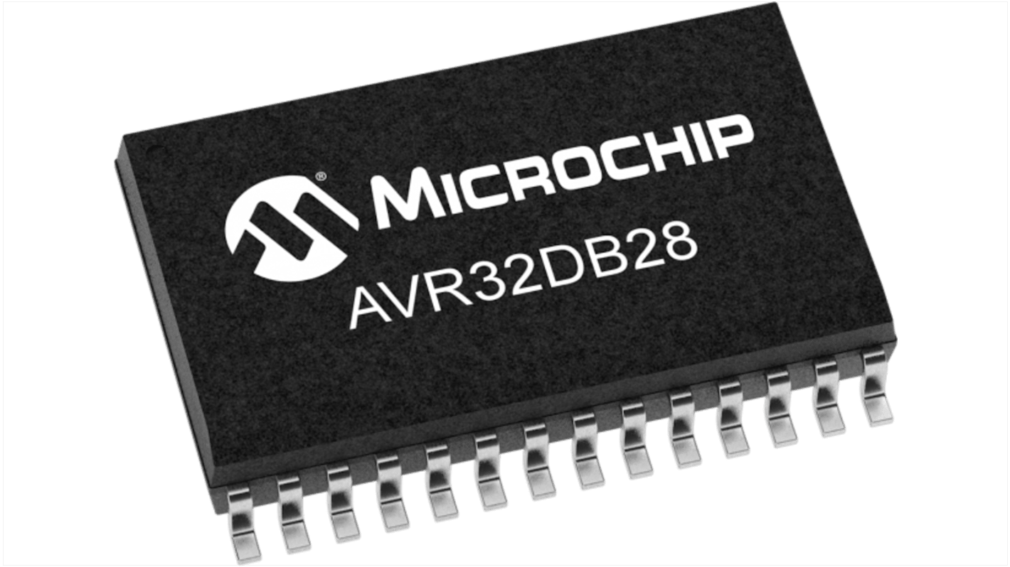 Microchip AVR32DB28-I/SO, 8bit 8 bit MCU Microcontroller, AVR, 24MHz, 32 KB Flash, 28-Pin SOIC