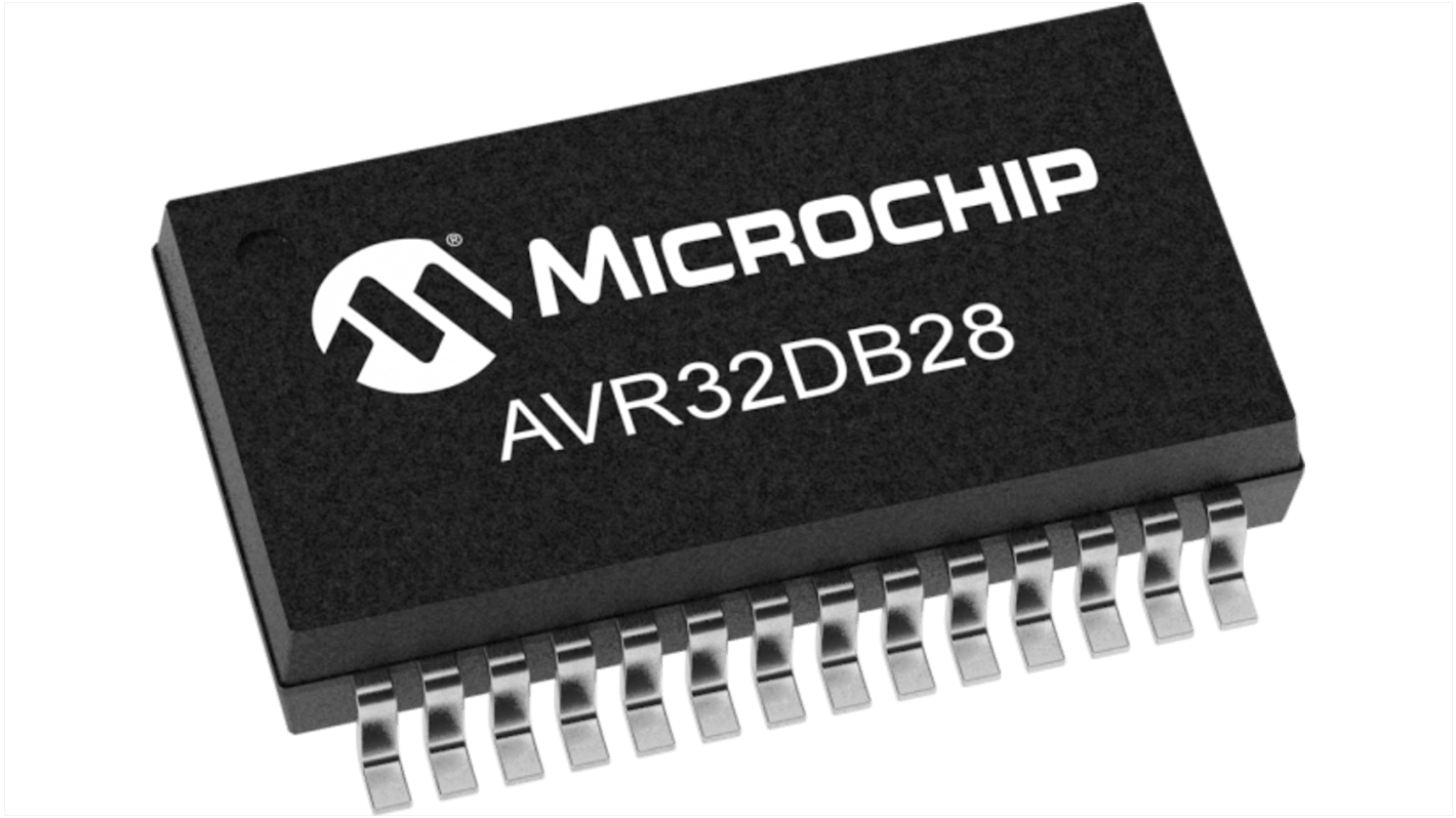 Microcontrolador Microchip AVR32DB28-I/SS, núcleo MCU de 8 bits de 8bit, 24MHZ, SSOP de 28 pines