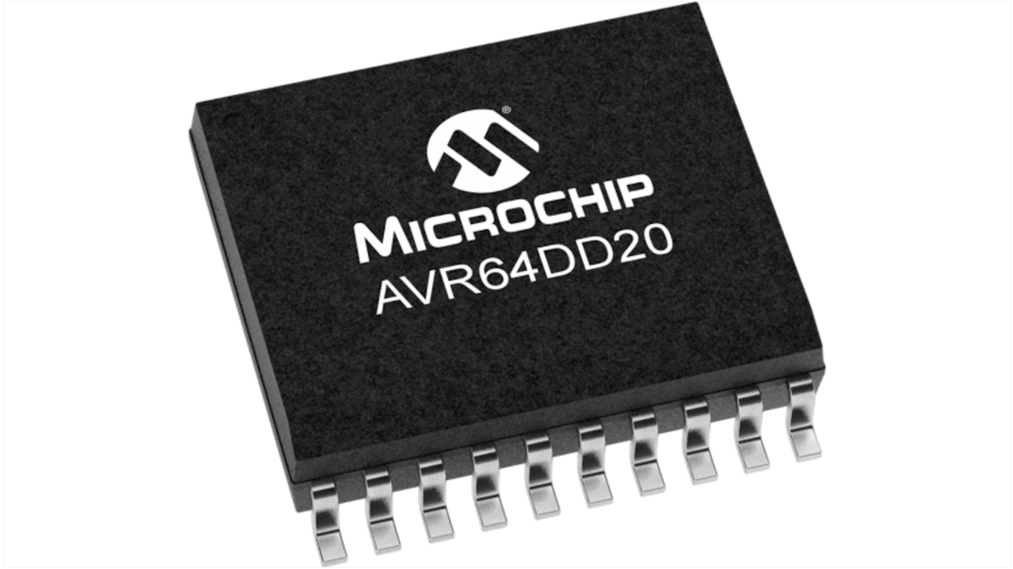 Microcontrollore Microchip, MCU 8 bit, SOIC, AVR, 20 Pin, Montaggio superficiale, 8bit, 24MHz
