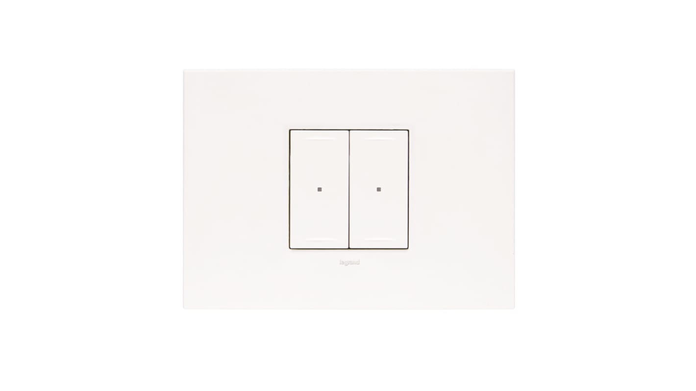 HPM White Smart Light Switch, 3 Way, 2 Gang, Arteor