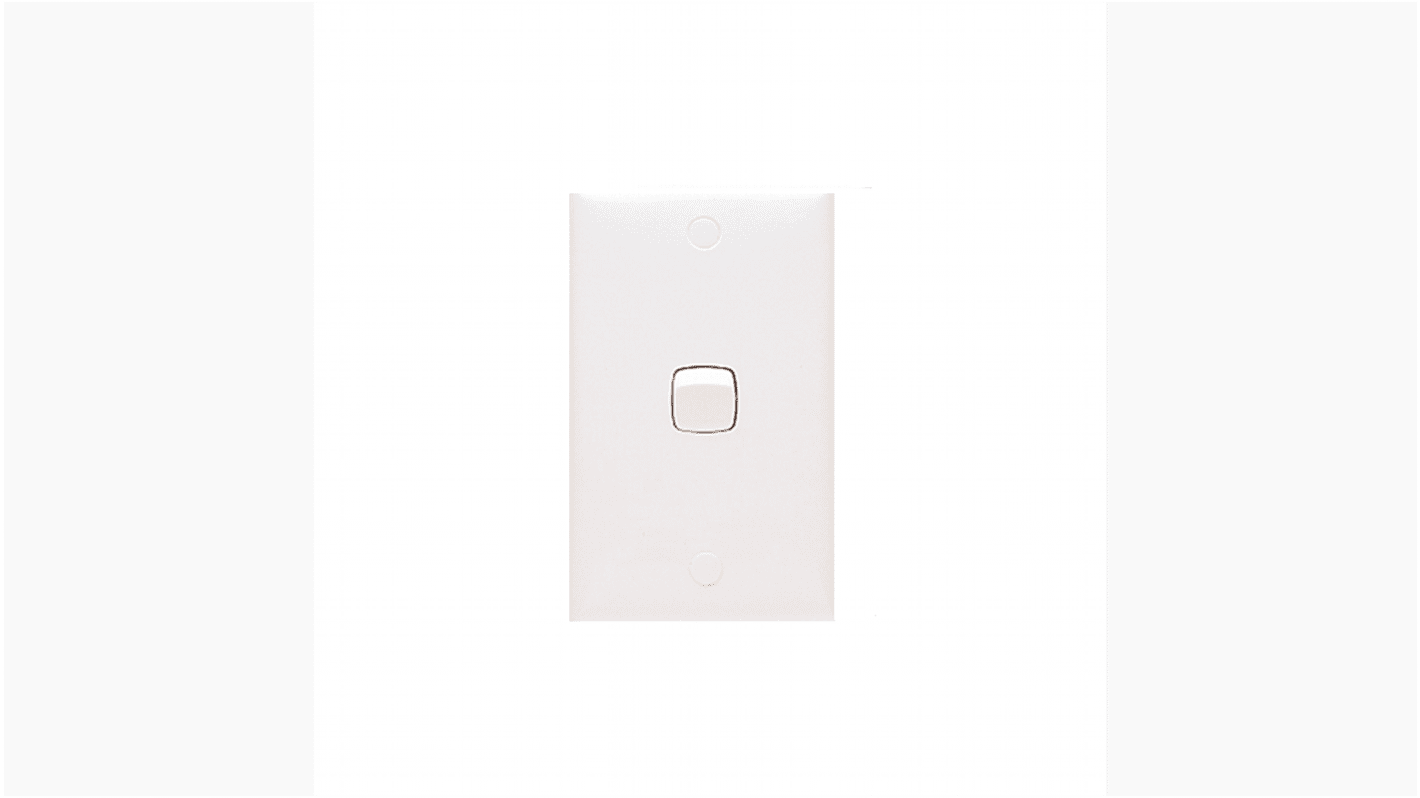 HPM White Rocker Switch, 1-2 way Way, 1 Gang