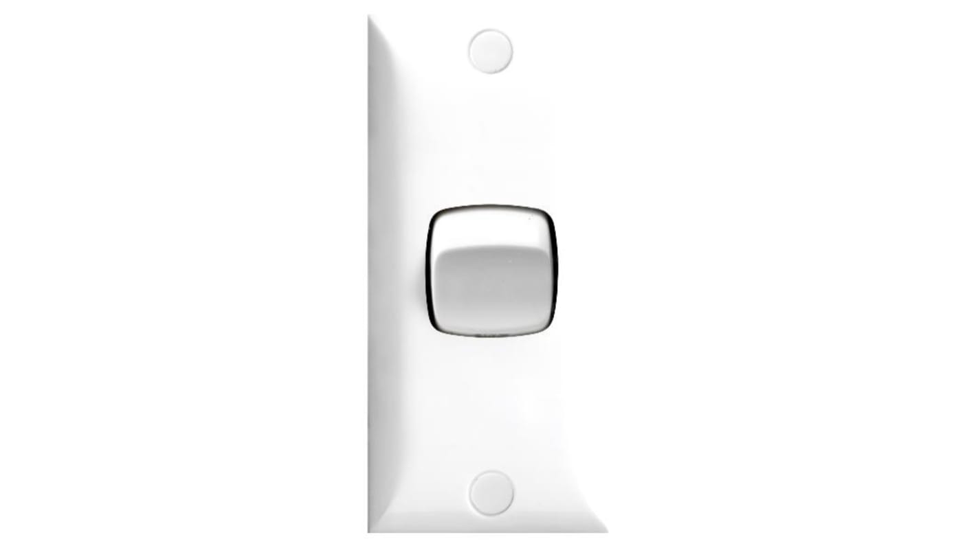 HPM White Architrave Switch, 2 Way, 1 Gang, CDA770