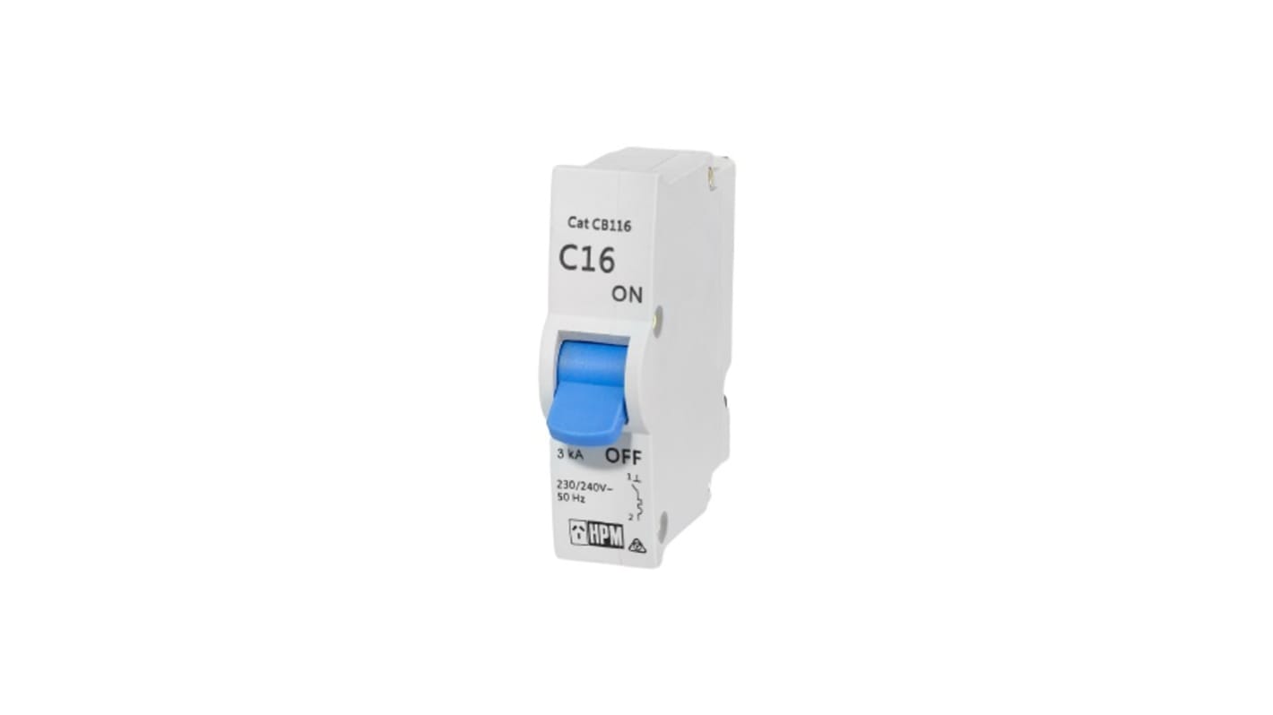 HPM C16 Electronic Circuit Breaker 16A, 1 channels , Plug In Type C
