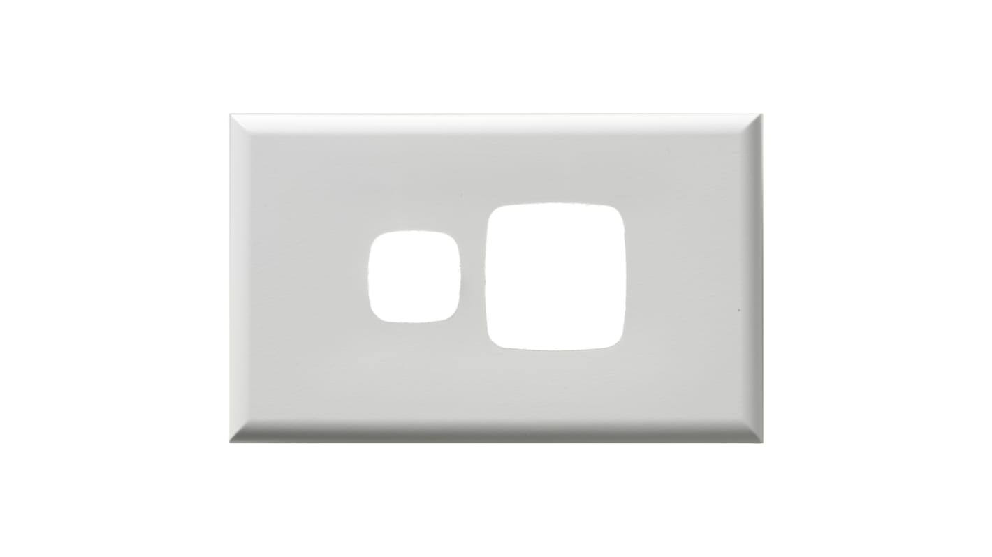 HPM White 2 Gang Cover Plate Plastic Single Powerpoint Cover Plate