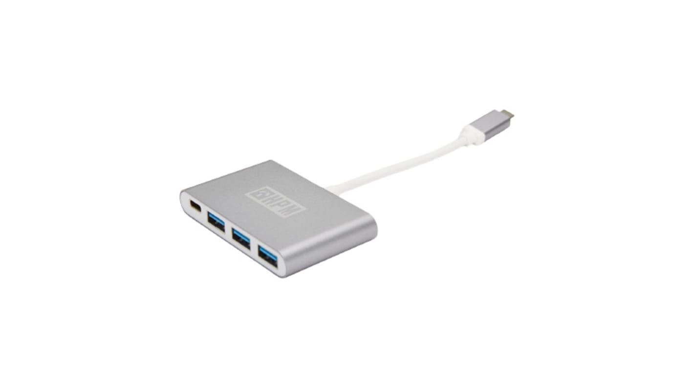 HPM 4 Port USB 3.1 USB A, USB C  Hub, USB Powered, 100 x 205 x 20mm