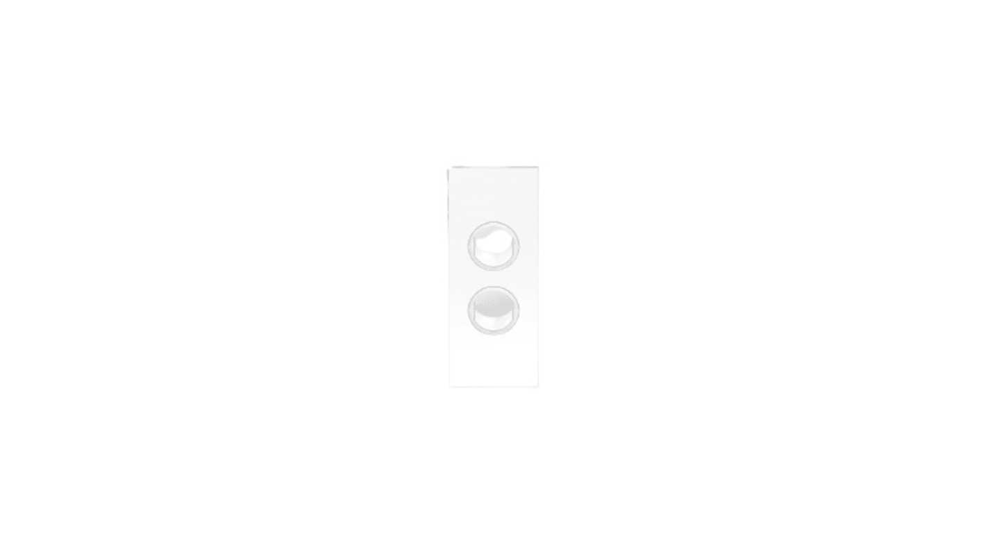 HPM White Architrave Switch, 1 Way, 2 Gang, VIVO