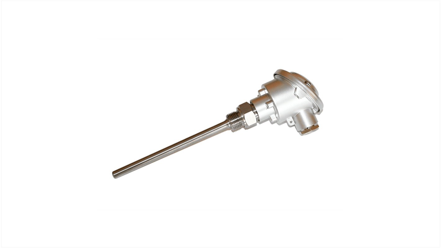 Electrotherm PT100 RTD Sensor, 9mm Dia, 100mm Long, 3 Wire, G1/2, 3 DIN EN 60751 °C, F0 °C +200°C Max