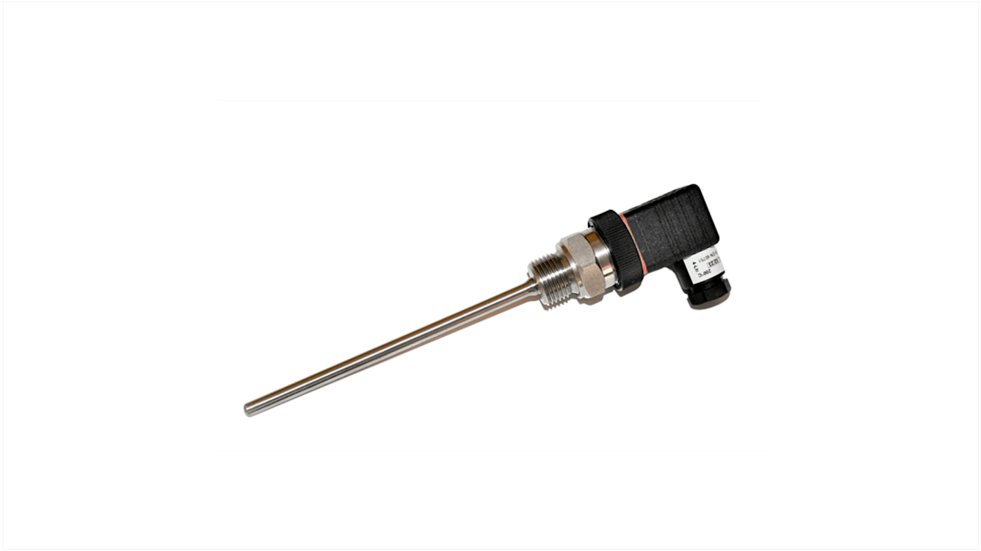 Electrotherm PT100 RTD-sensor, 6mm dia., 100mm lang, 3 ledninger, G1/2, 3 DIN EN 60751 °C, F0 °C +400°C Max