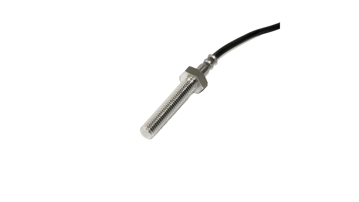 Termopar tipo J Electrotherm, Ø sonda M8x40mm x 2500mm, temp. máx +350°C, conexión Conector macho estándar