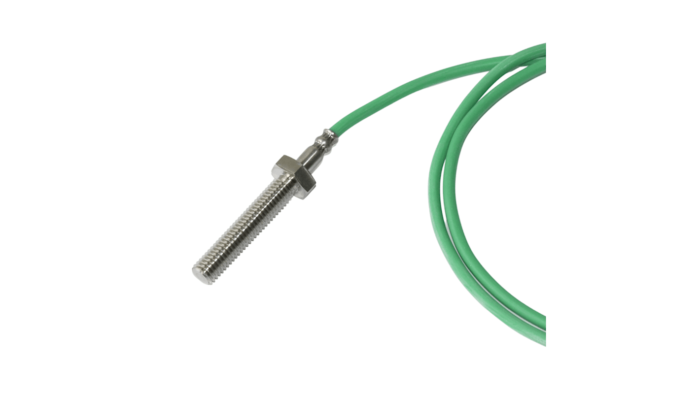 Termopar tipo K Electrotherm, Ø sonda M6x20mm x 2500mm, temp. máx +205°C, conexión Conector macho estándar