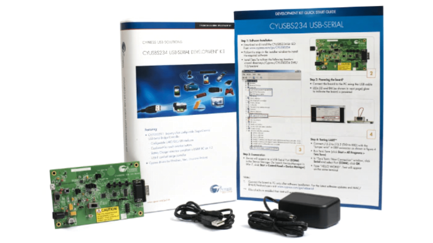 Accessori per strumenti di sviluppo Infineon CYUSBS234, UART, Uso industriale