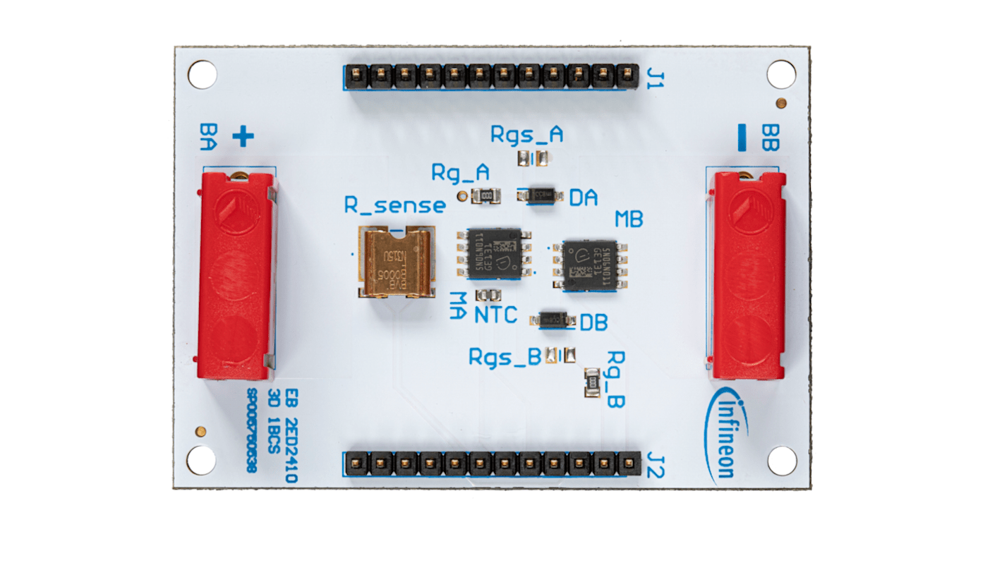 Infineon EB 2ED2410 3D 1BCS MOSFET Gate Driver for Gate Driver, Power MOSFET for 2ED2410-EM 24 V Evaluation Motherboard