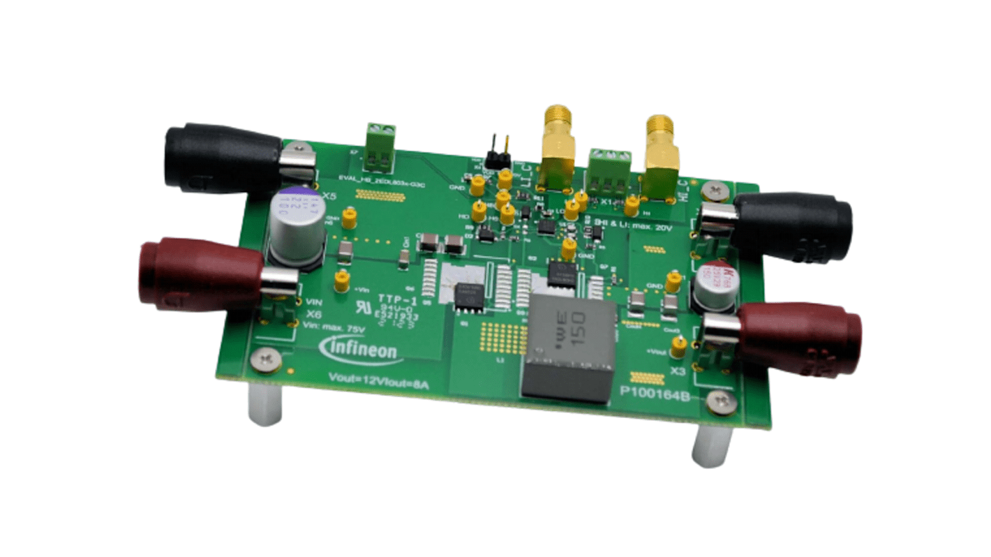 Placa de evaluación Controlador de motor Infineon Half-Bridge Buck Converter Evaluation Board Using the Eicedriver