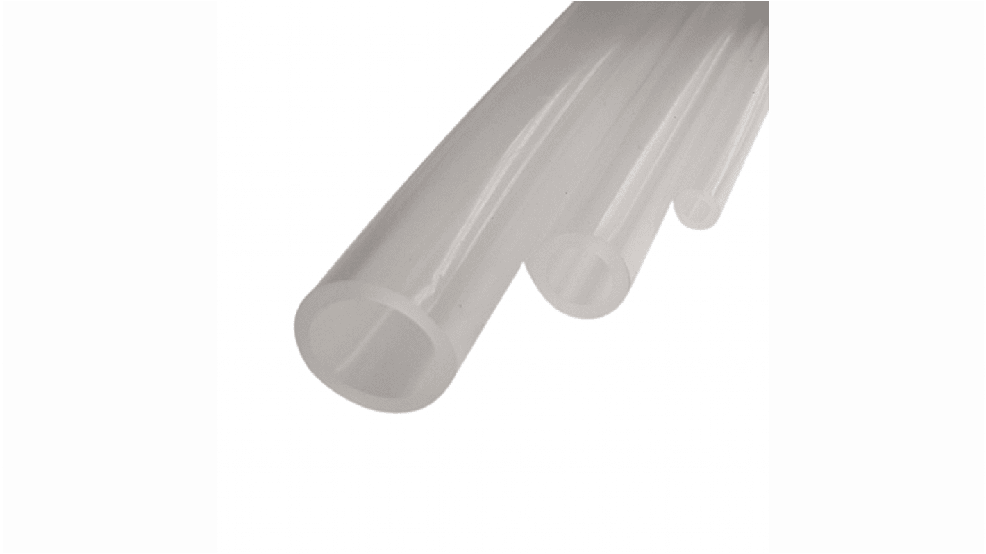 RS PRO Silicone, Flexible Tubing, 1.6mm ID, 4.8mm OD, Translucent, 5m
