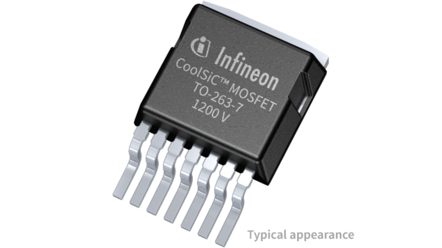 MOSFET Infineon IMBG120R060M1HXTMA1, VDSS 1.200 V, ID 36 A, TO-263 de 7 pines