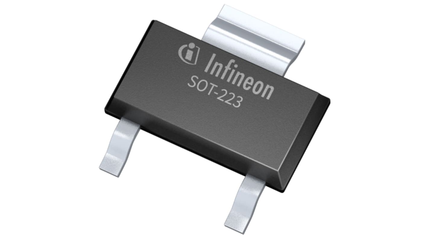 MOSFET Infineon, canale P, -1.9 A, SOT223, Montaggio superficiale