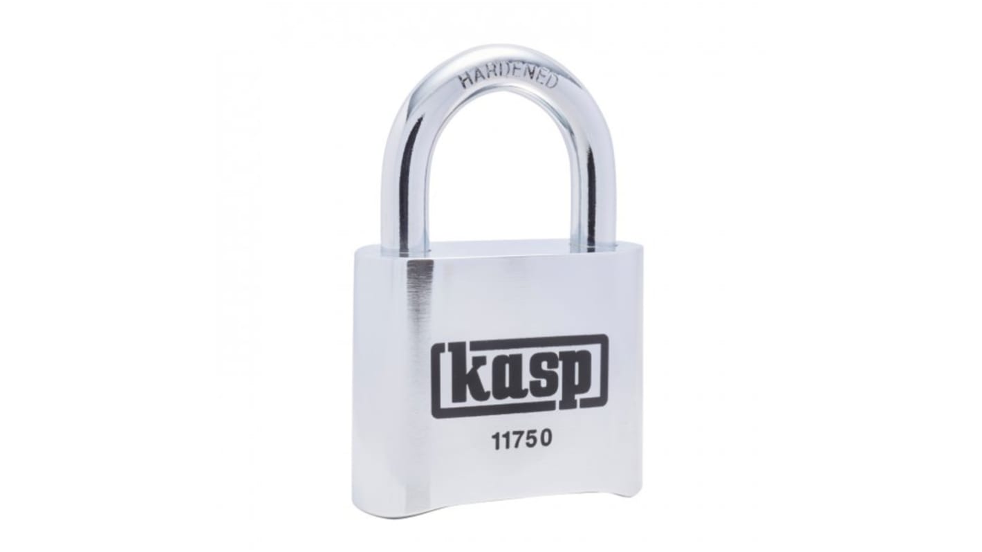 Kasp Combination Weatherproof Steel Combination Padlock, 25mm Shackle, 50mm Body