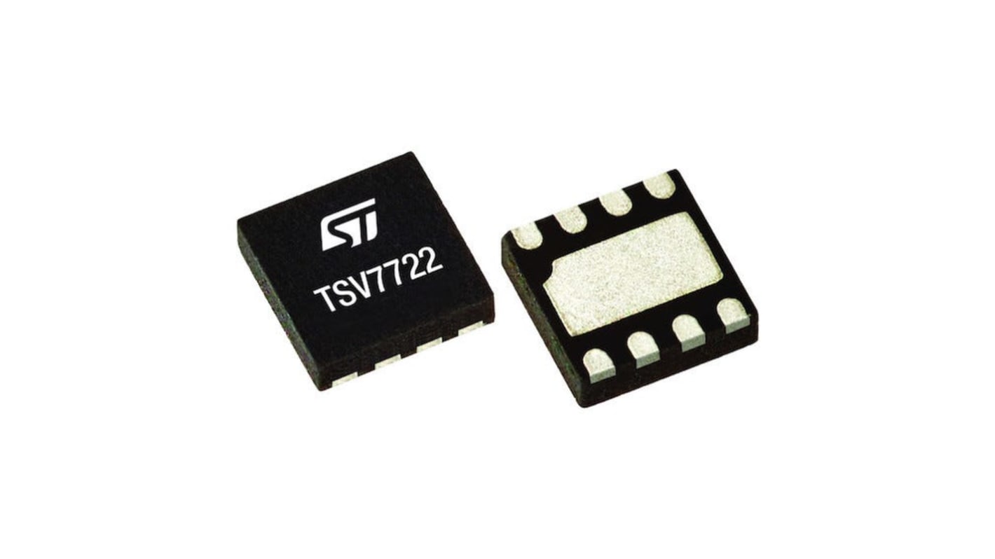 TSV7722IQ2T STMicroelectronics, Operational Amplifier, Op Amps, RRO, 22MHz, 5.5 V, 8-Pin ECOPACK