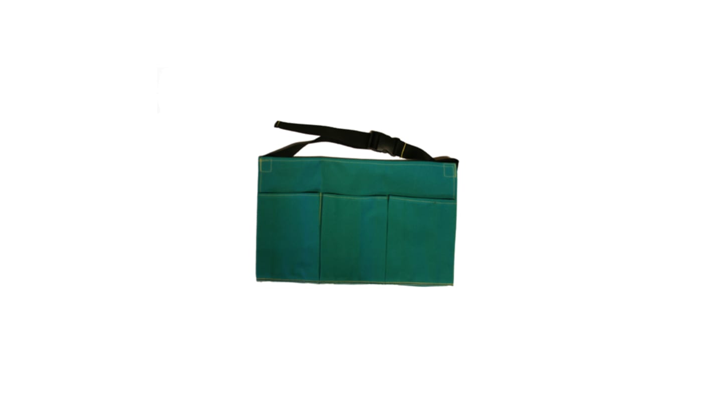 Green canvas apron with 3 pockets