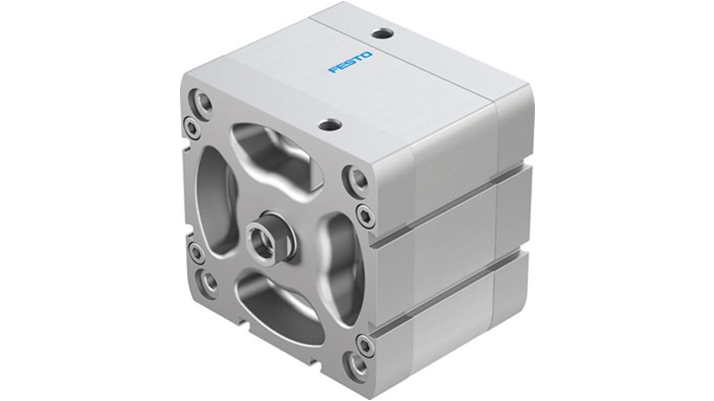 Festo Pneumatic Compact Cylinder - ADN-100-25, 100mm Bore, 25mm Stroke, ADN Series, Double Acting