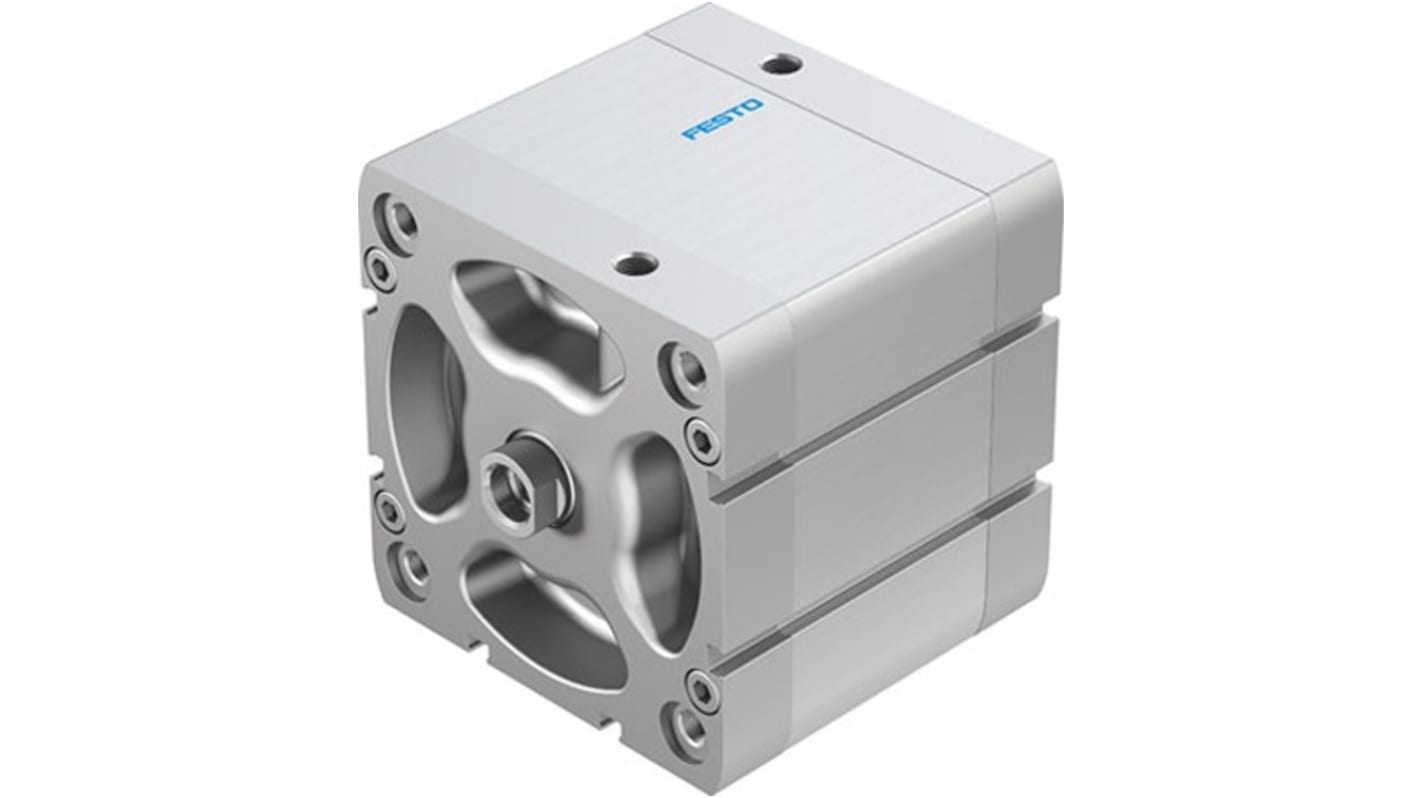 Festo Pneumatic Compact Cylinder - ADN-100-40, 100mm Bore, 40mm Stroke, ADN Series, Double Acting