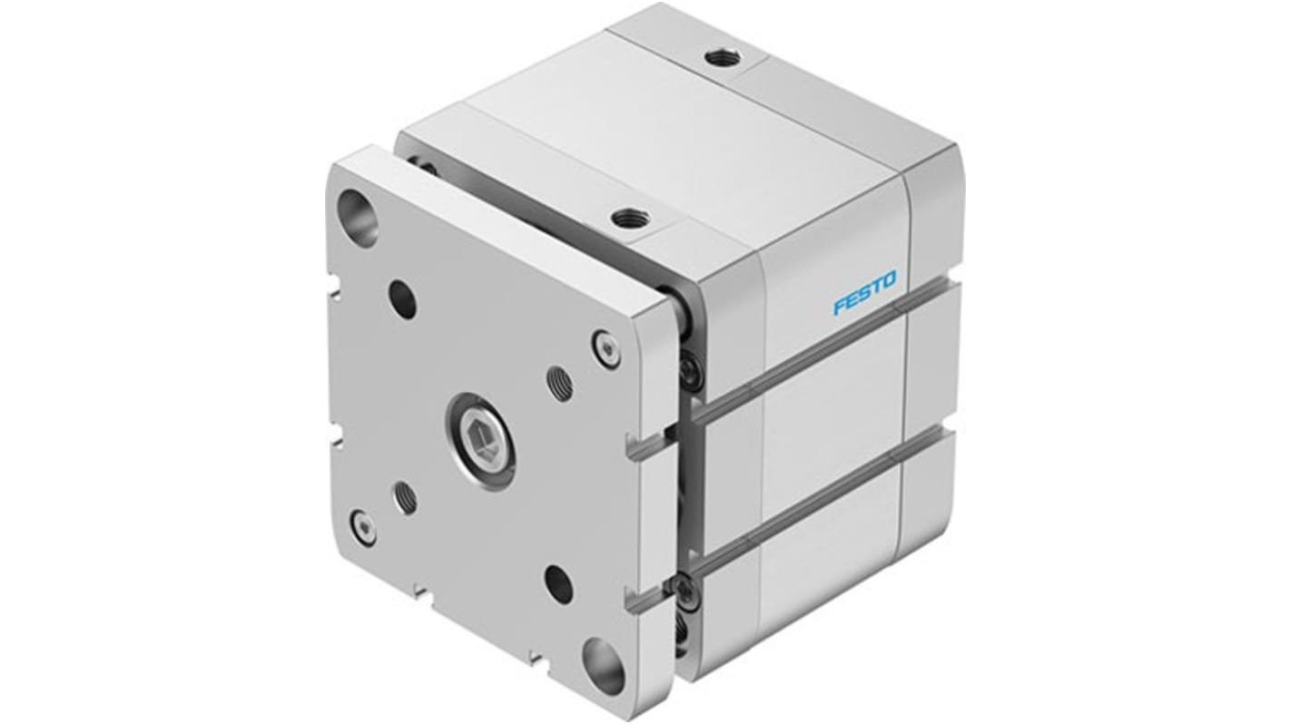 Festo Pneumatic Compact Cylinder - ADNGF-100-30, 100mm Bore, 30mm Stroke, ADNGF Series, Double Acting