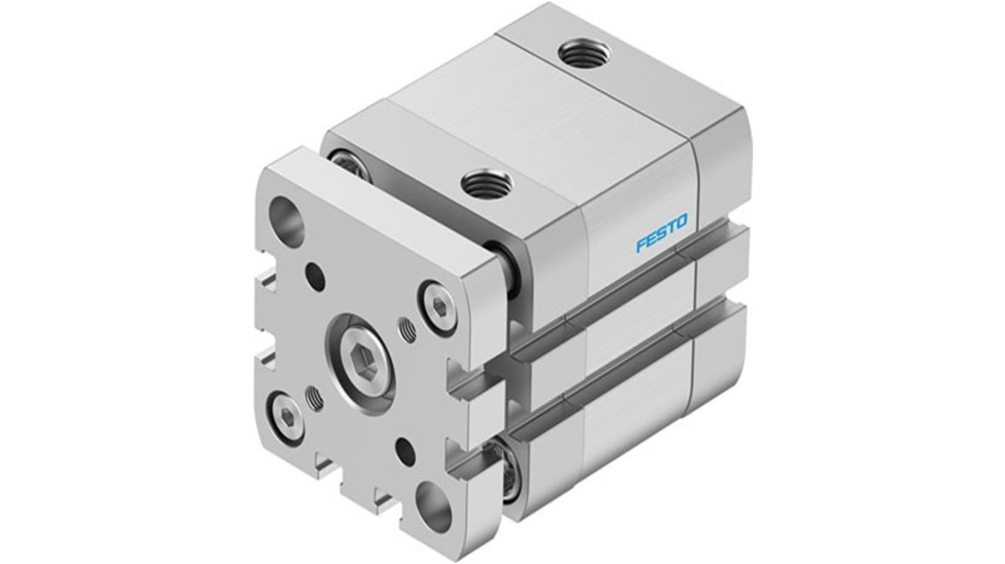 Festo Pneumatic Compact Cylinder - ADNGF-40-15, 40mm Bore, 15mm Stroke, ADNGF Series, Double Acting