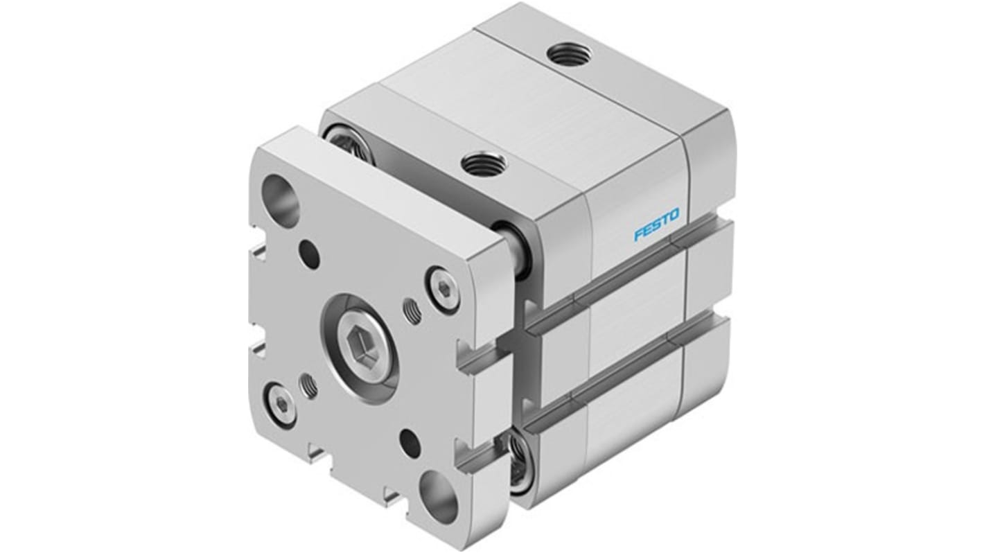 Festo Pneumatic Compact Cylinder - ADNGF-50-15, 50mm Bore, 15mm Stroke, ADNGF Series, Double Acting