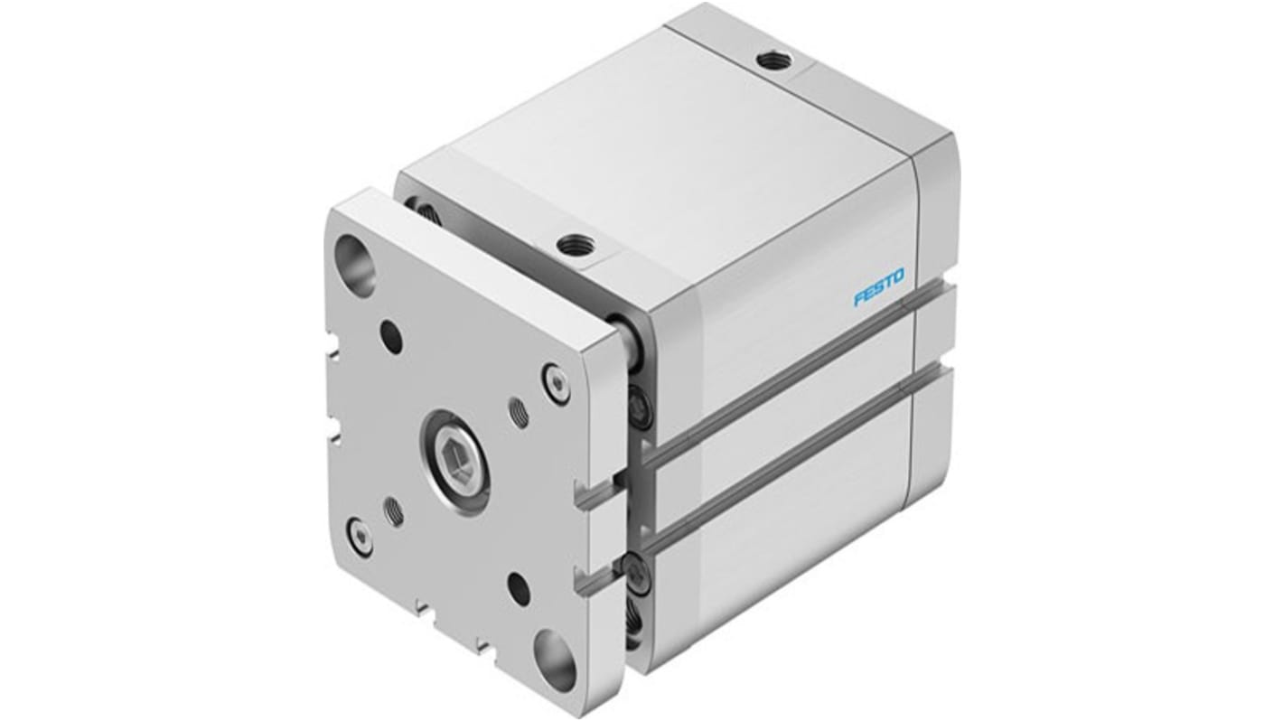 Festo Pneumatic Compact Cylinder - ADNGF-80-60, 80mm Bore, 60mm Stroke, ADNGF Series, Double Acting