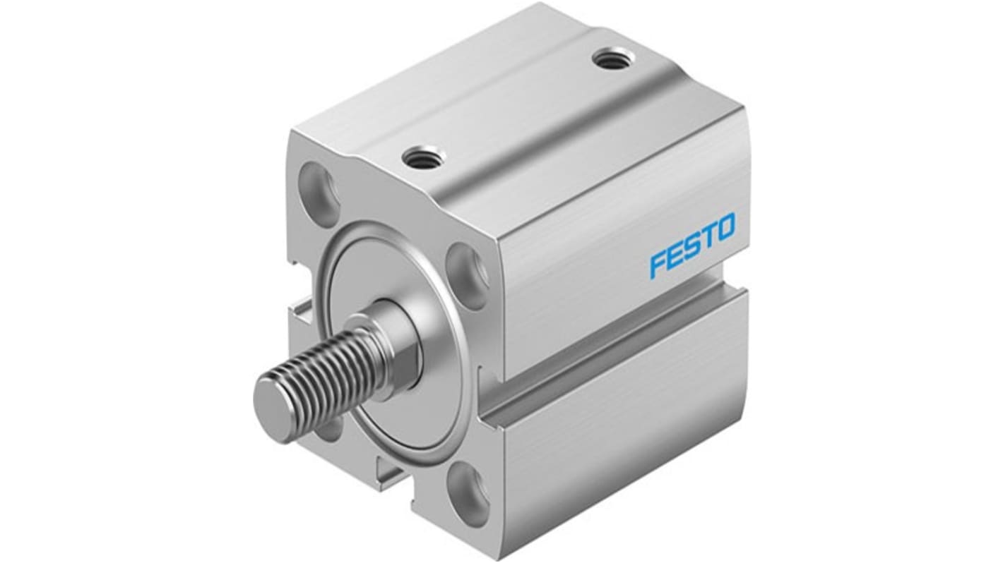 Festo Pneumatic Compact Cylinder - ADN-S-25, 25mm Bore, 10mm Stroke, ADN Series, Double Acting