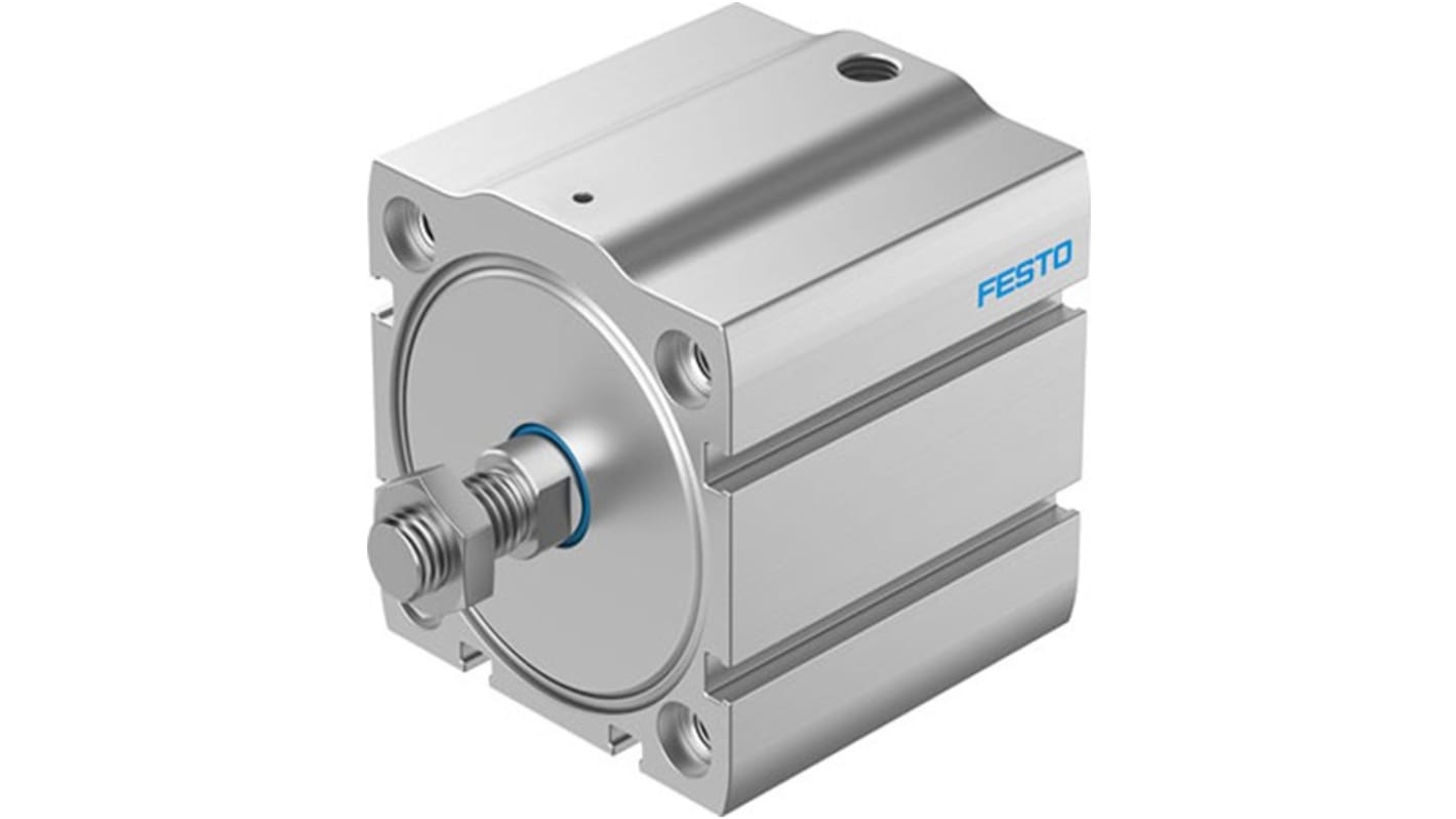 Festo Pneumatic Compact Cylinder - AEN-S-63, 63mm Bore, 25mm Stroke, AEN Series, Single Acting