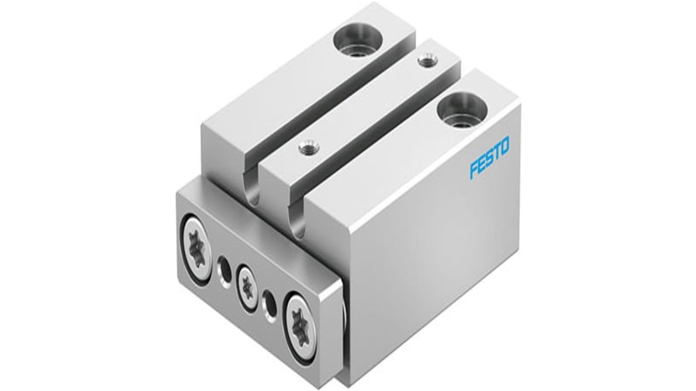 Festo Pneumatic Guided Cylinder - DFM-10-20, 10mm Bore, 20mm Stroke, DFM Series, Double Acting